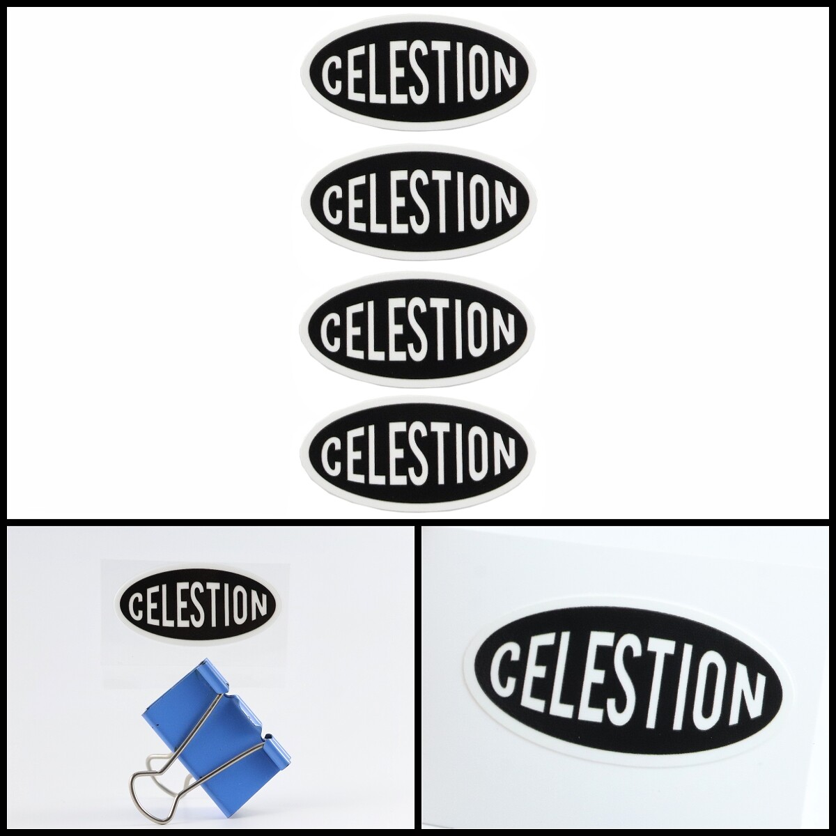 Celestion Speaker logo badge Sticker Decal waterproof 52mm(2.04")X26mm(1.02")