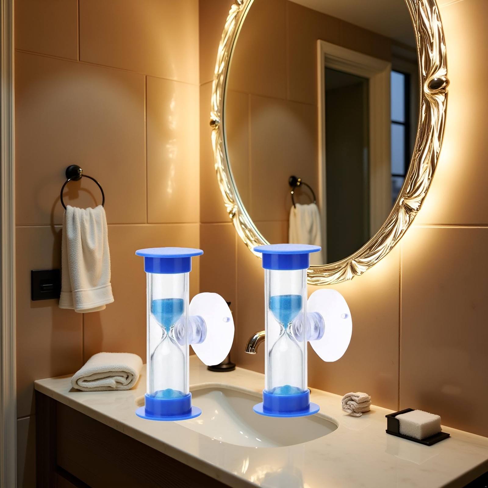 2Pcs Blue Toothbrush Timer for 2mins Sand Clock Timer 2 Minute Sand Timer, Pl...