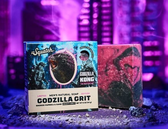 NEW SCENT!! 2 PACK Dr Squatch Godzilla Grit  Limited Edition Bar