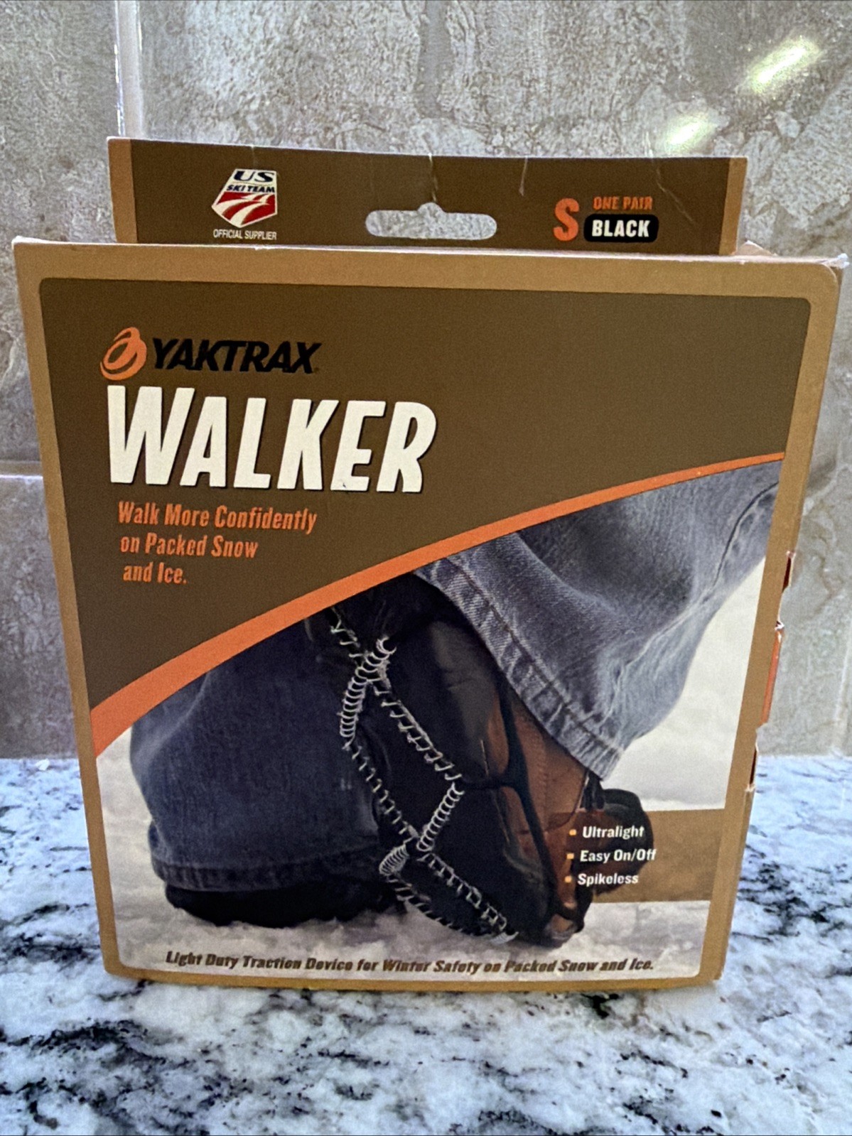 Yaktrax Traction Walker for Walking on Snow and Ice - Size Small Msrp $34.50