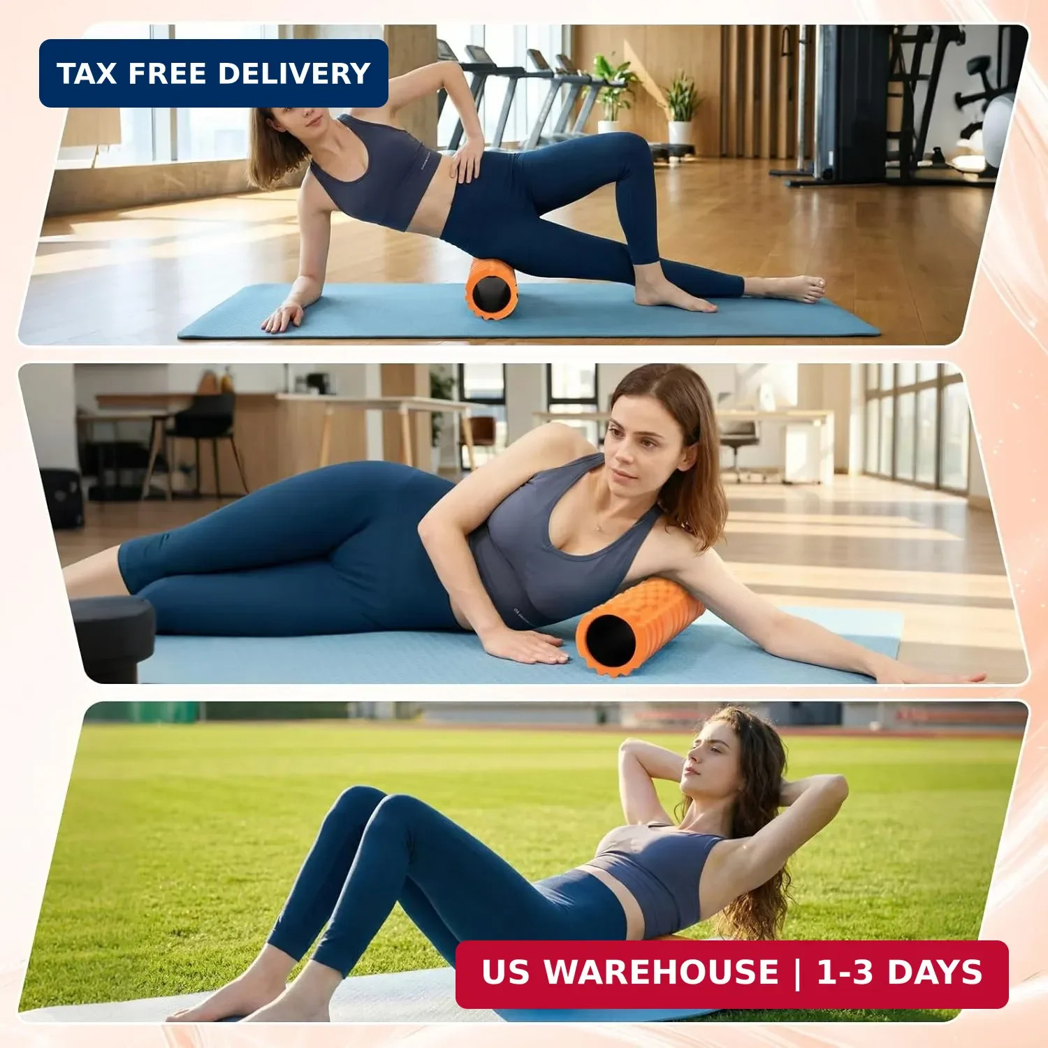 Foam Roller for Deep Tissue Massager, 18" Trigger Point Foam Roller, Patented Ex