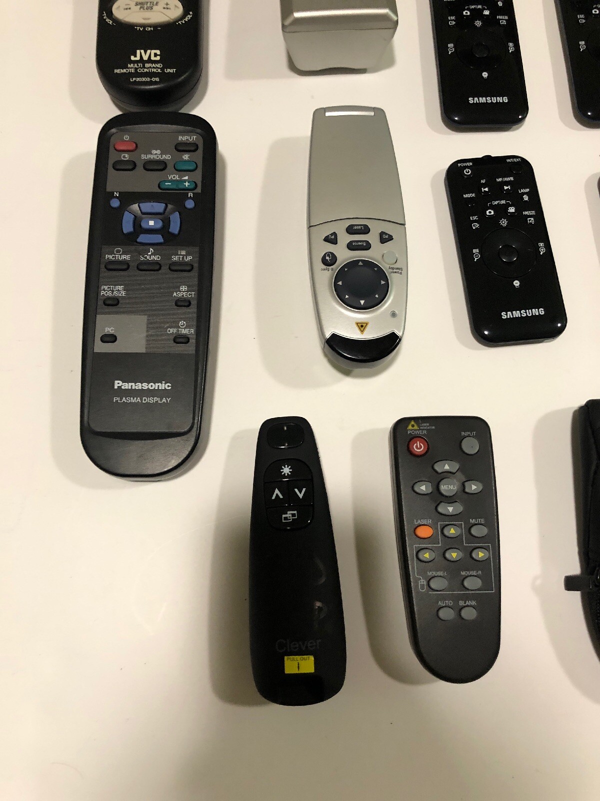 12 Pcs Various Wireless Remotes C748 Pointer Laser Clever Panasonic Samsung JVC