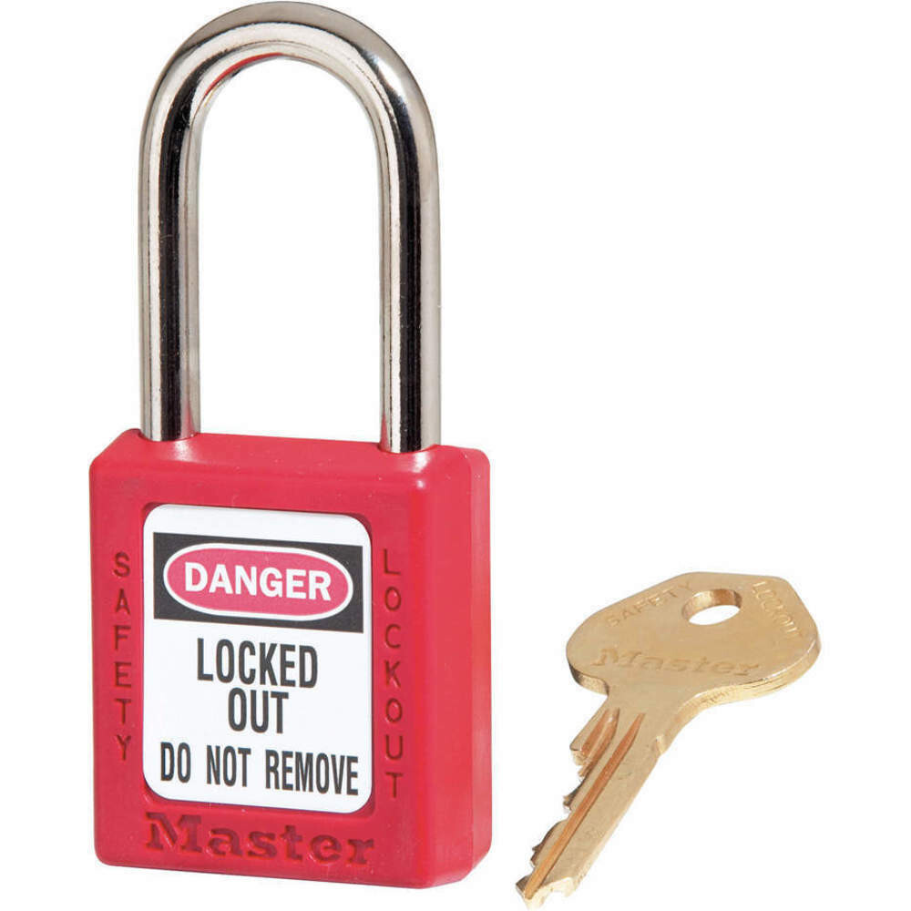 Master Lock 4FG03 Red Lockout Padlock Different Key Type Thermoplastic Body New