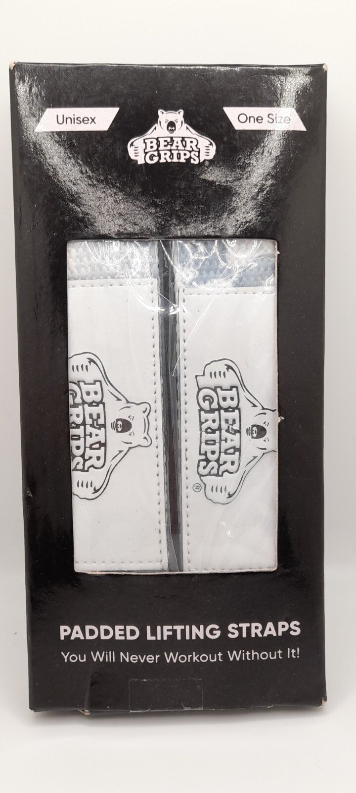 Bear Grips Lifting Straps for Weightlifting - Wrist White Camo- Free Shipping.