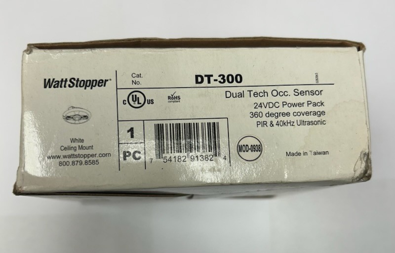 Wattstopper DT-300 - Dual Tech Occupancy Sensor 24V DC, center mount 360°