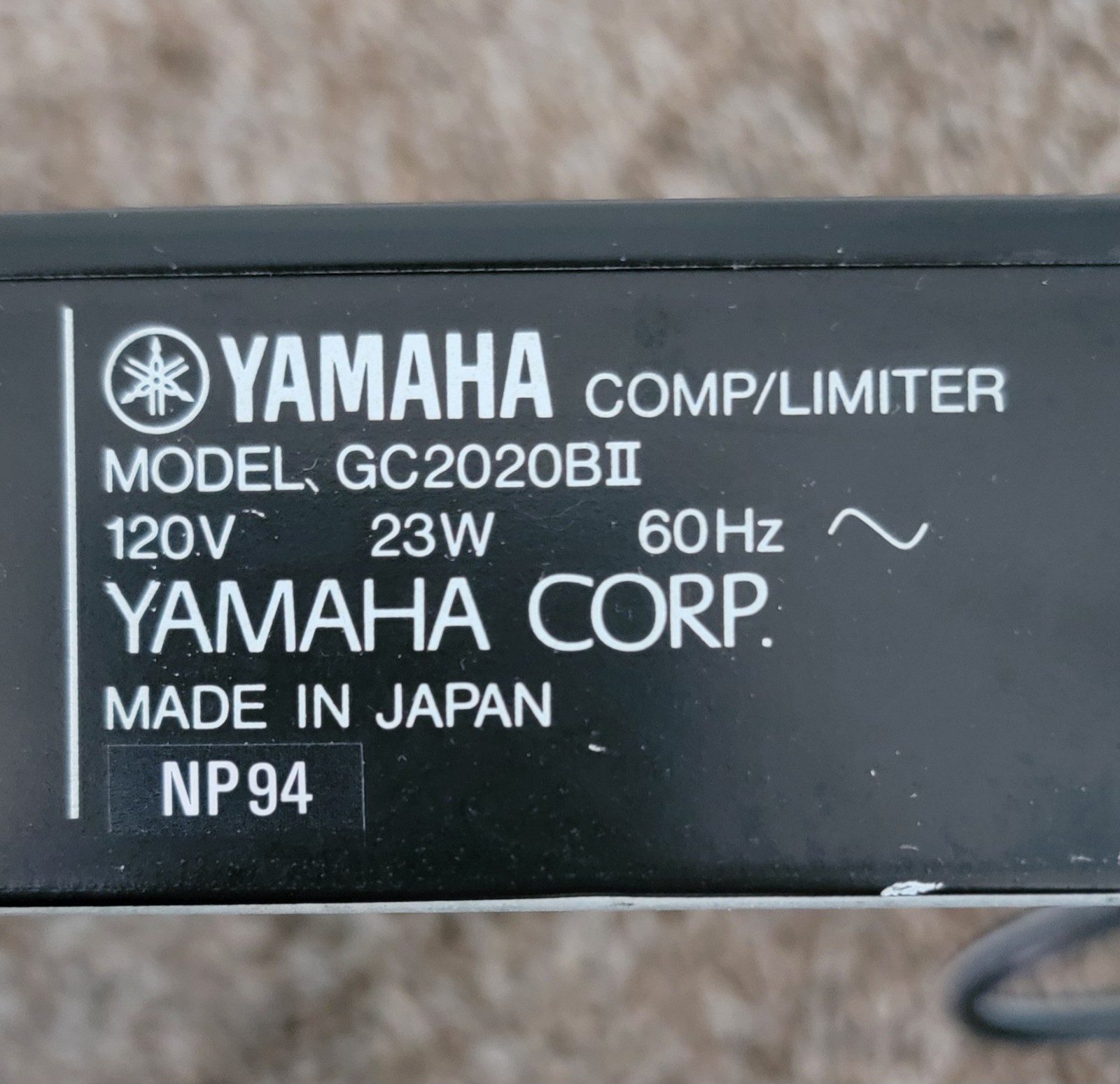 YAMAHA MODEL GC2020BII 2-CHANNEL AUDIO MUSIC COMPRESSOR LIMITER EXPANDER GATE