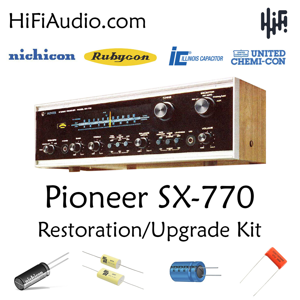 Pioneer SX-770 FULL rebuild restoration recap upgrade kit filter capacitors