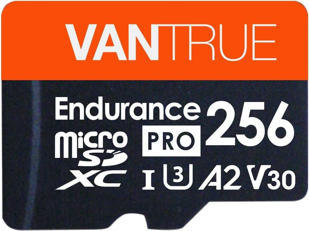 Vantrue 256GB High Speed Micro SD Card Class 10 Memory Card with Adapter for Cam