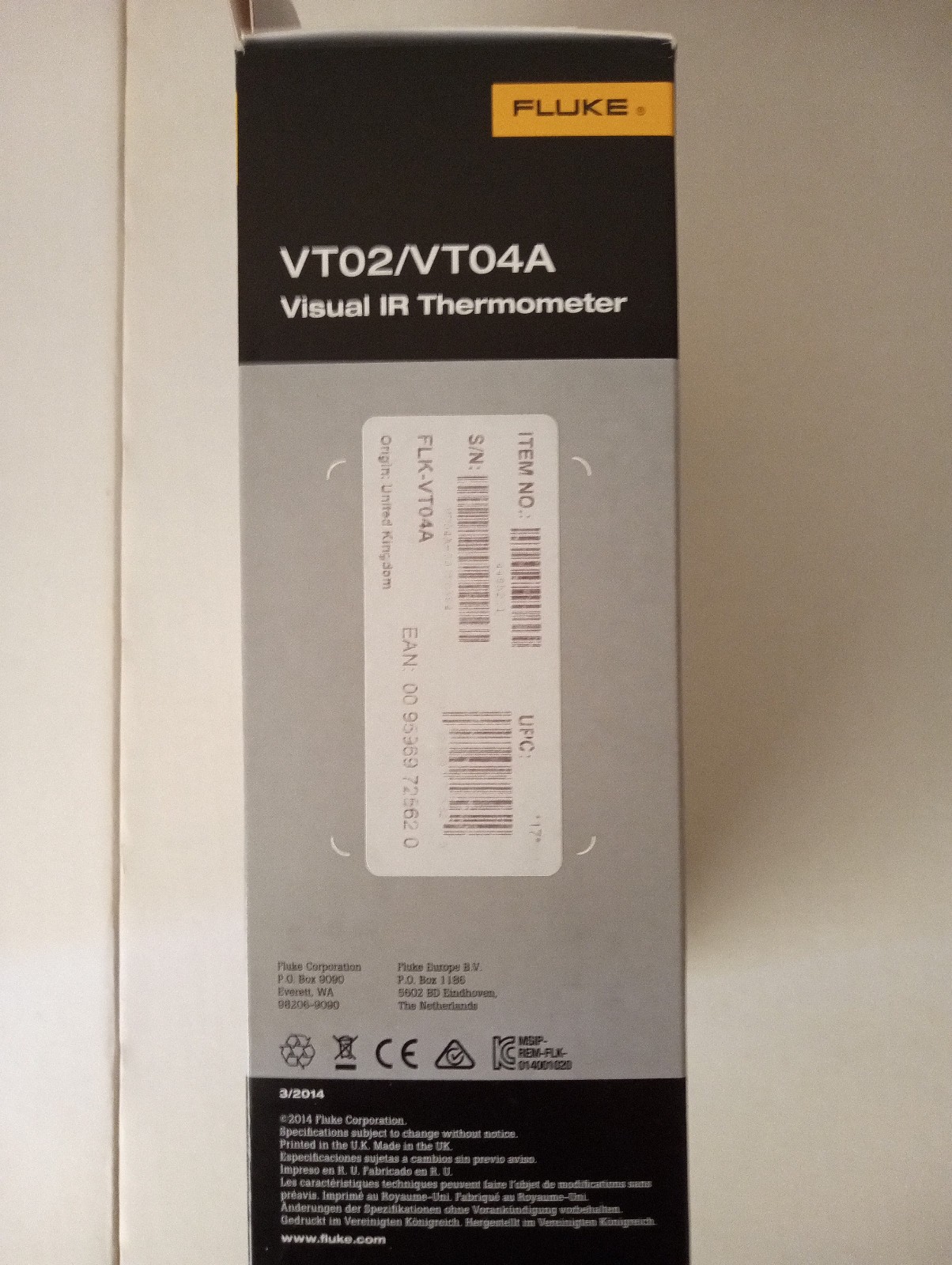 Fluke VT04 Visual Infrared Thermometer Kit