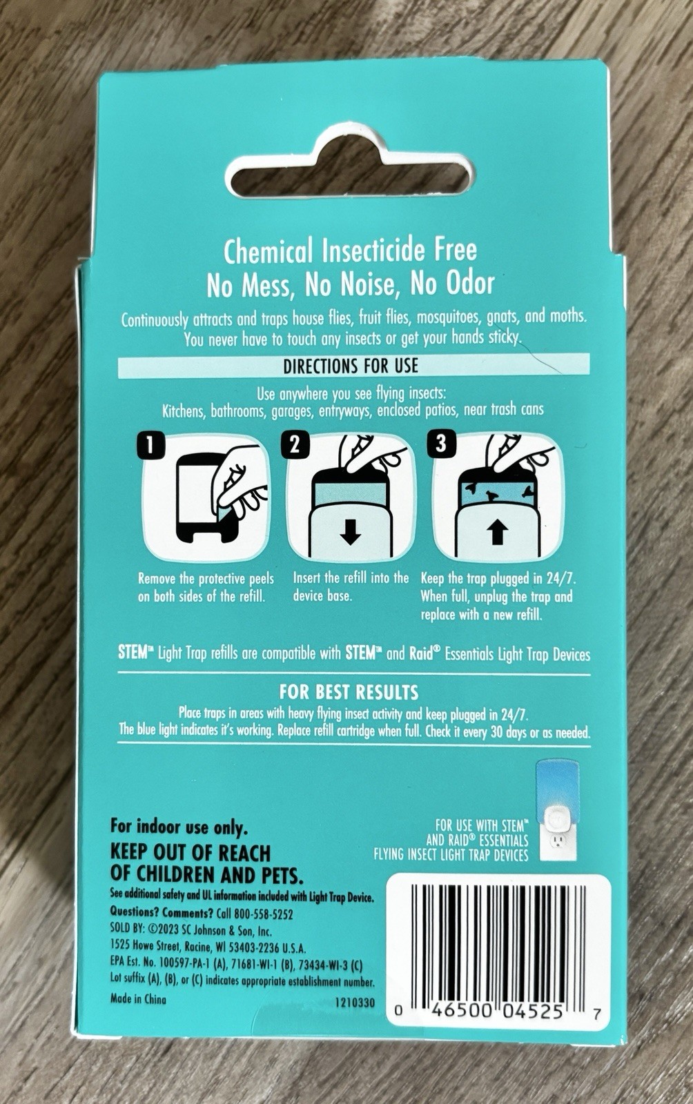STEM Light Trap Refills Fly Trap Bug Killer 2 Count Refills Lot of 3