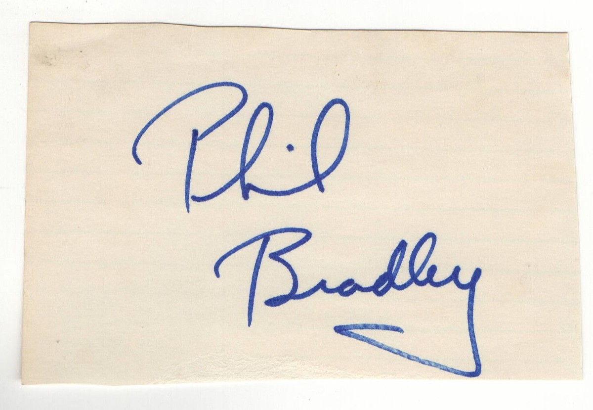 Phil Bradley Signed Autographed Cut Signature Mariners Orioles w/COA