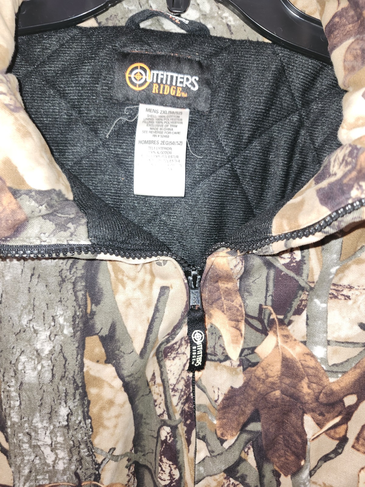 Outfitters Ridge Men's 2XL Camouflage Polyester Full Zip Jacket
