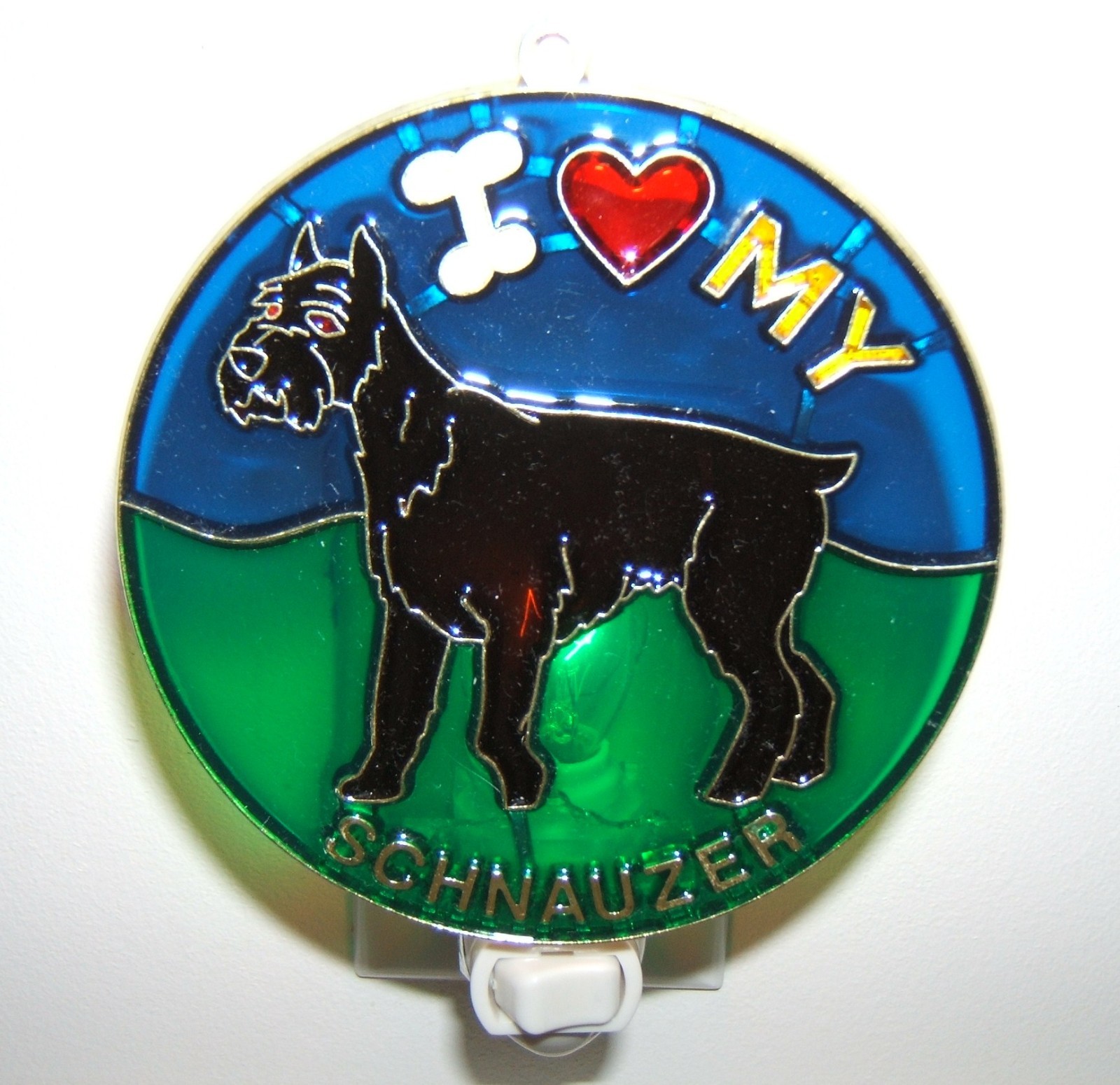 New Black Schnauzer Dog Night Light  Pet Home Decor Free Ship