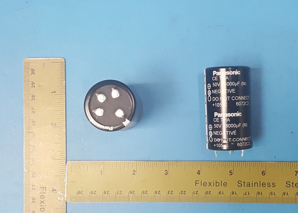 (2 PCS) CAPACITOR, PANASONIC, 18000UF, 50V, 35X63mm, ELECT, ECE-T1HA183EA