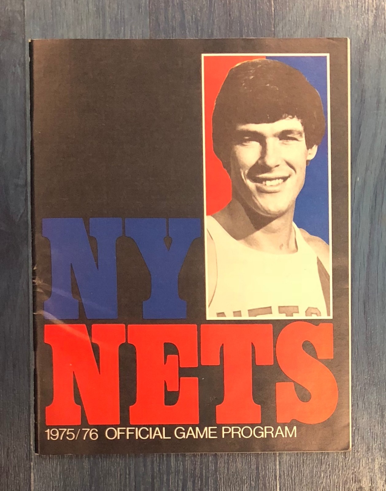 1975/76 NEW YORK NETS VS INDIANA PACERS PROGRAM SWEN NATER COVER EX/MT CONDITION