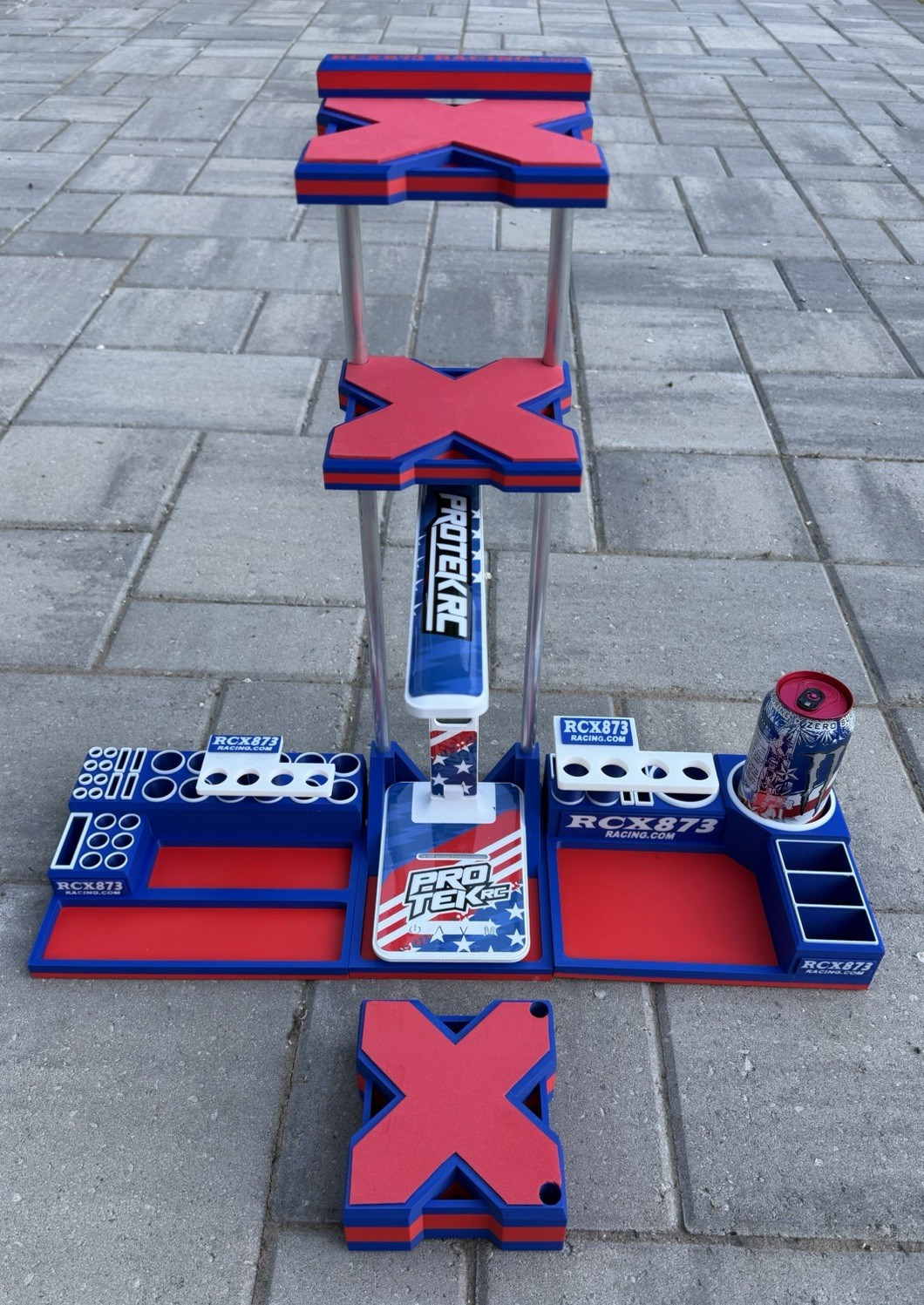 RC Custom Workstation with 3 Tier car stand 1:10 RWB (pit light sold separate)