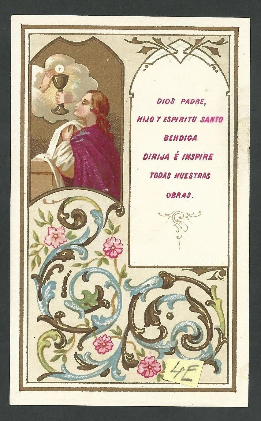 Holy card antique de Primera Comunion santino image pieuse estampa