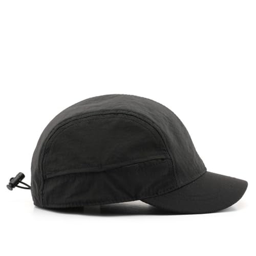 Short Brim Quick-Dry Lightweight Breathable Polyester Baseball One Size Black
