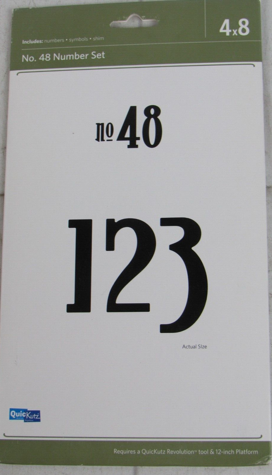 QuicKutz, No. 48 Number All-on-One 4x8 Set 4x8-NO-48