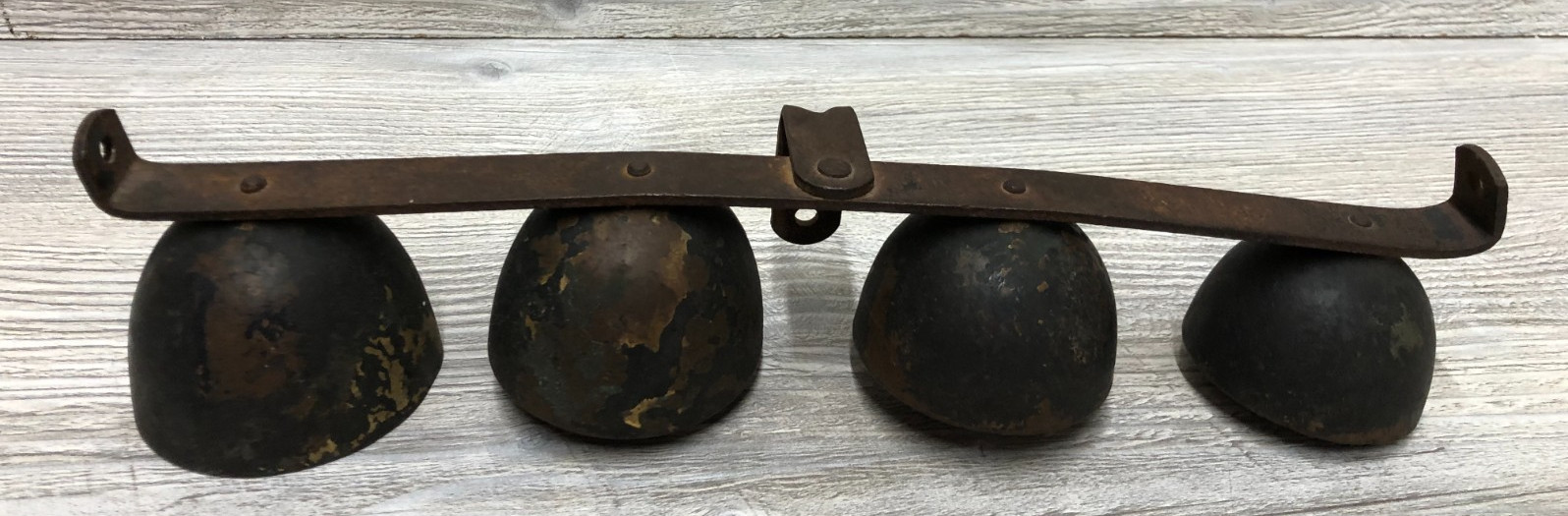 Vintage Carriage Sleigh Ice Cream Doorbell 4-Brass Bell Fixture 13"