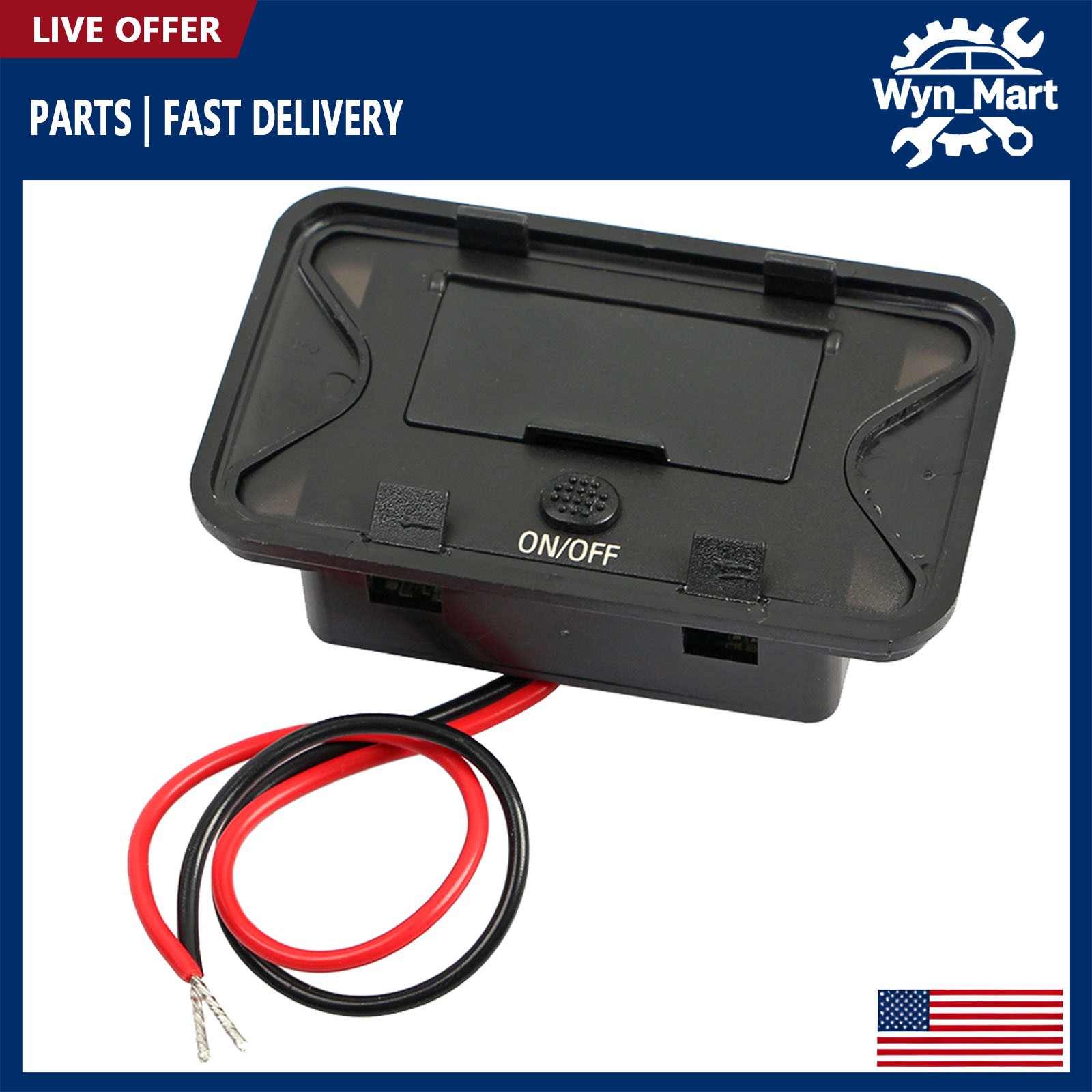 QC3.0 & PD Dual USB 12V-24V Car Fast Charger Socket Power Outlet On-Off Switch