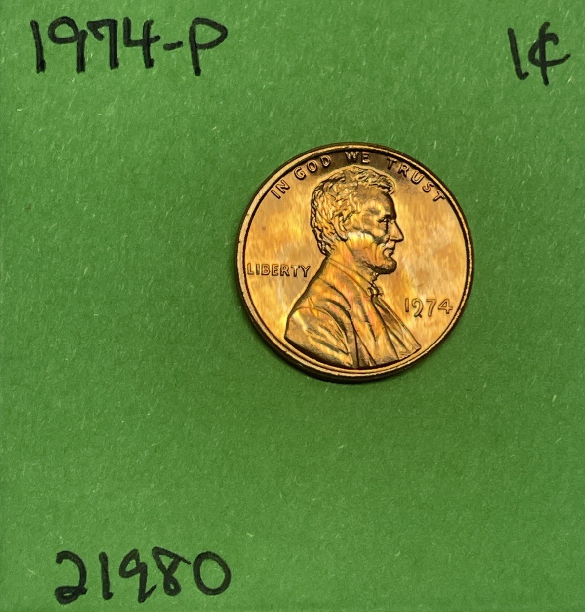 1974 Lincoln Memorial Cent / Penny 1c BU Uncirculated Coin See Pictures