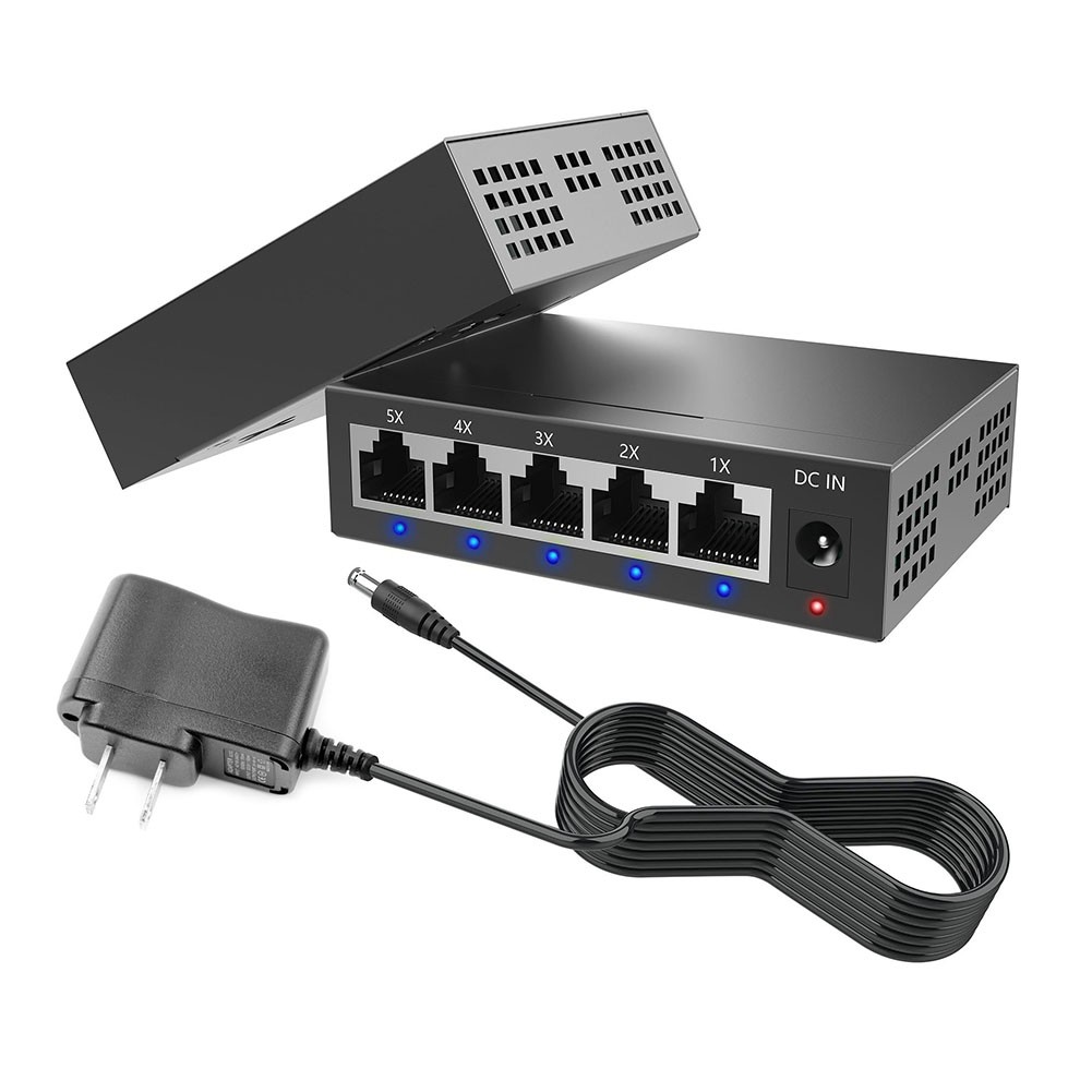 5 Port Gigabit Industrial  1000Mbps   Ethernet  Home Splitter  1879