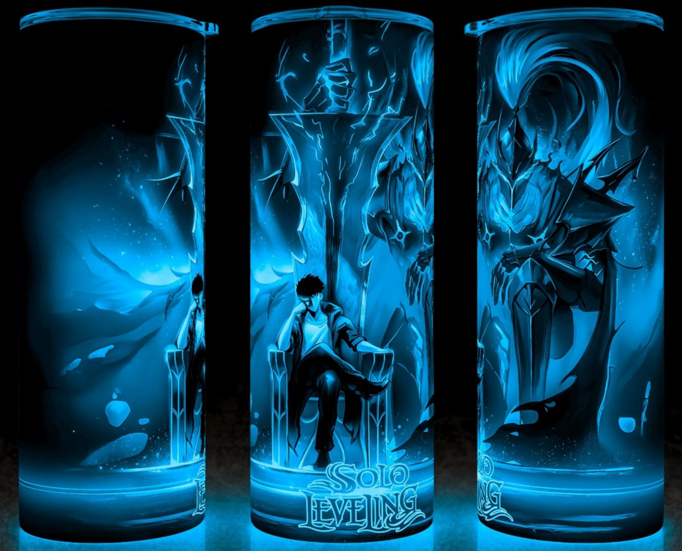 Glow in the Dark Solo Leveling Anime Sung Jin-Woo and Igris  Cup Mug Tumbler