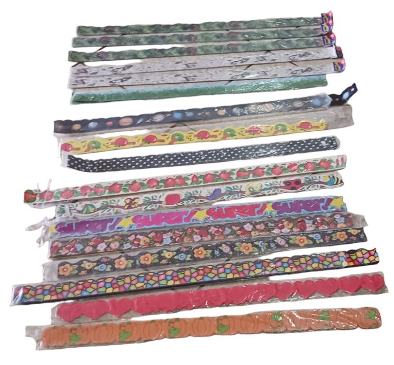 Assorted Lot of 17 Pkgs. Trend Discovery Trimmers Teacher Classroom Art Borders