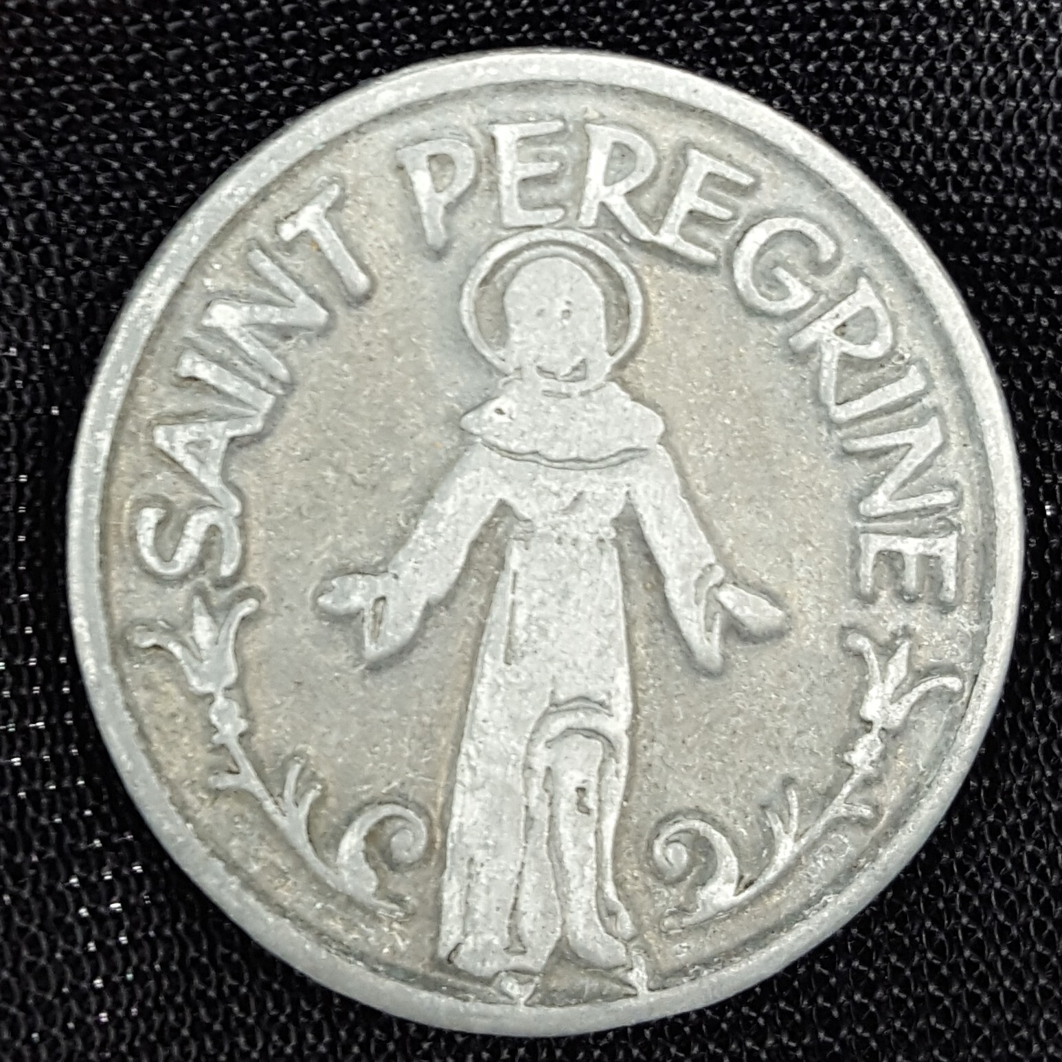 3 Pewter Pocket Tokens  "Saint Peregrine" Patron Saint of Cancer Patients