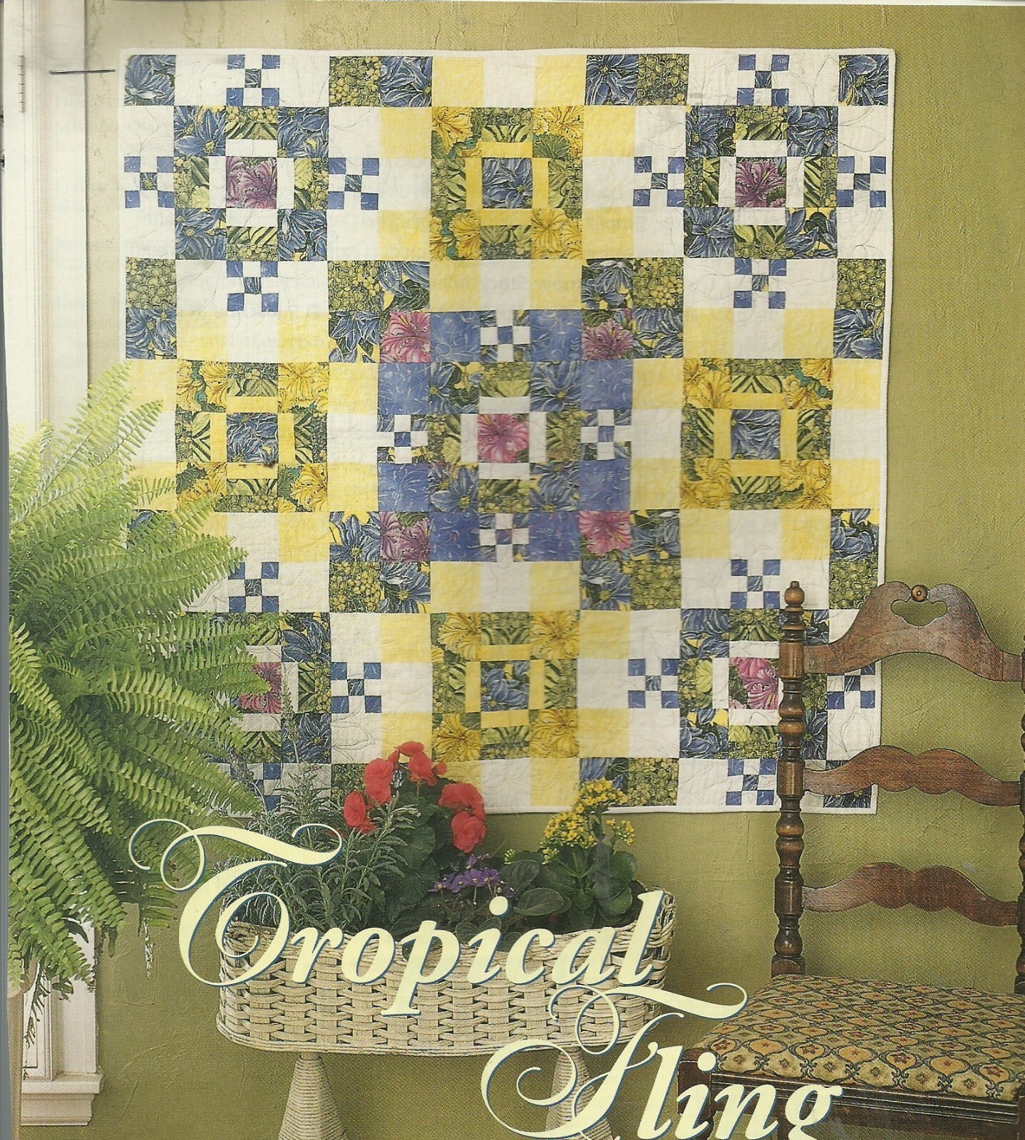 B0537 TROPICAL FLING WALLHANGING QUILT PATTERN/INSTRUCTIONS