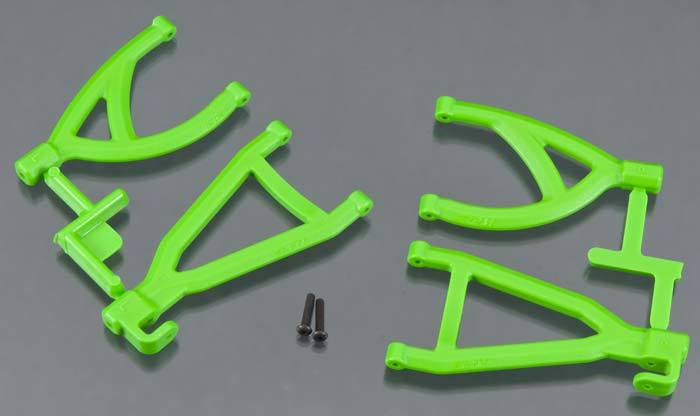 RPM Green Rear Upper/Lower Suspension A-Arms Traxxas 1/16 E-Revo, Grave Digger
