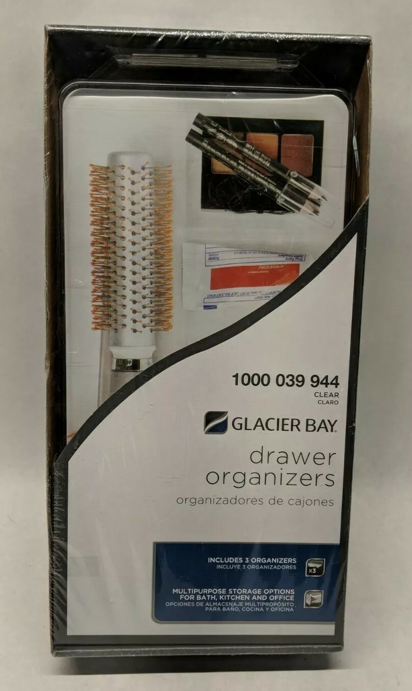 Glacier Bay Drawer Organizers 3-piece Set Clear /Transparent