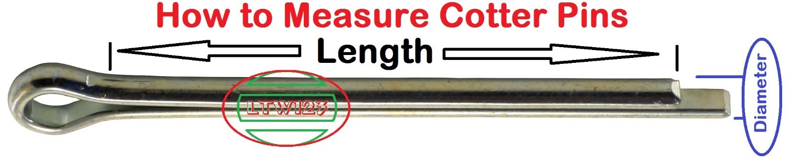 (50 Pcs) Cotter Pin 3/32 x 1"