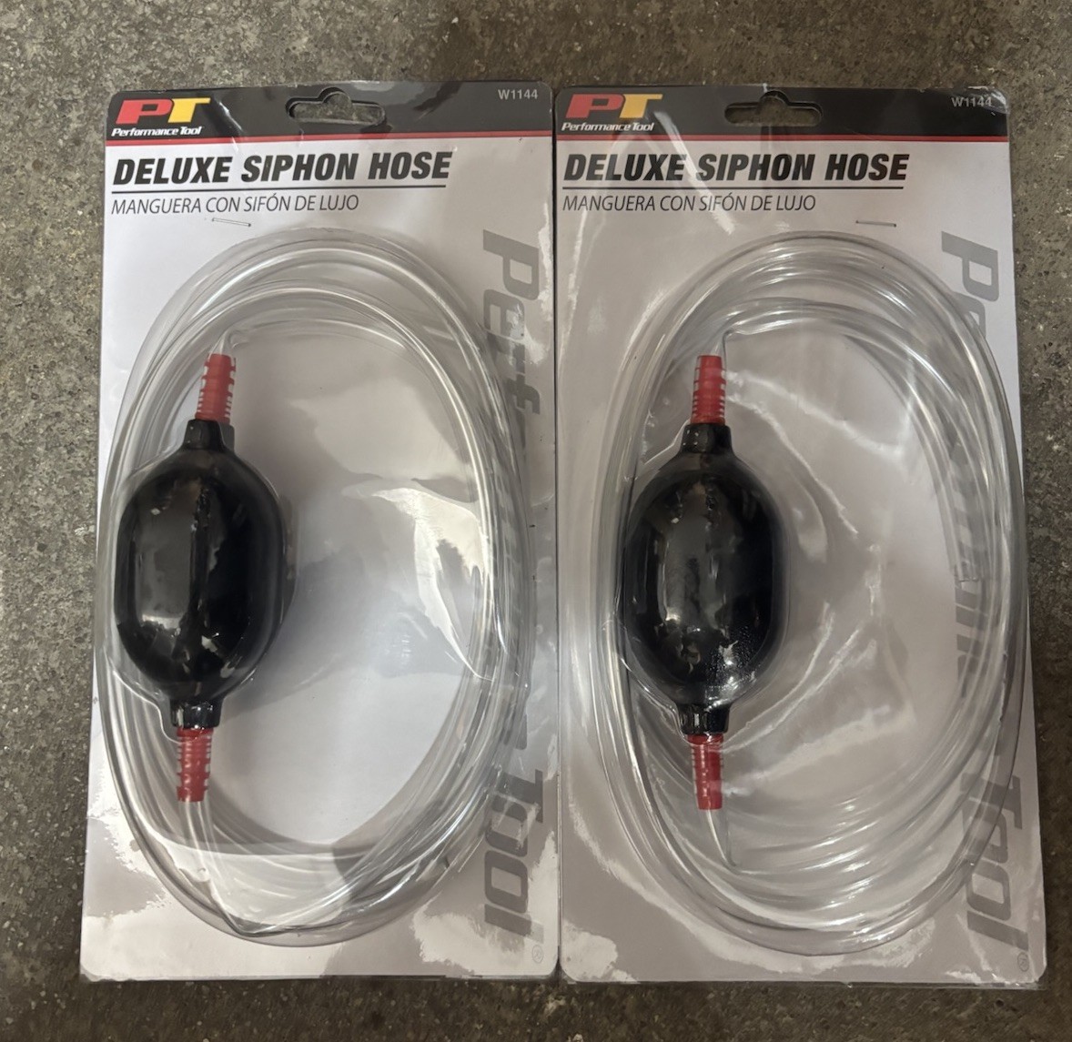 Performance Tool Deluxe Siphon Hose, 6ft.L, Model# W1144, 2 Pack