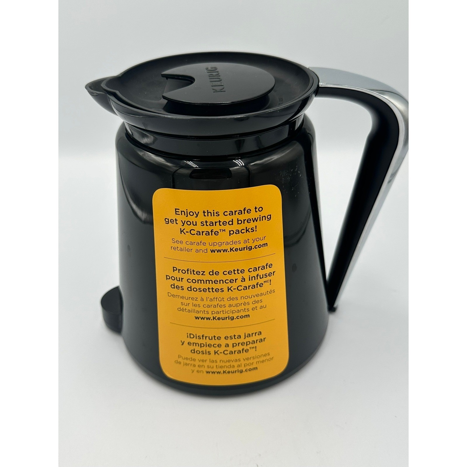 Keurig 2.0 Thermal Carafe Coffee Pitcher Black Silver 4-Cup K-Carafe Accessory
