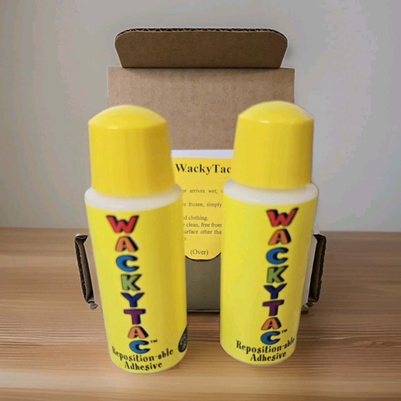 Wacky Tac Repositional Adhesive (2-Pack, 2.0 Oz Bottles)
