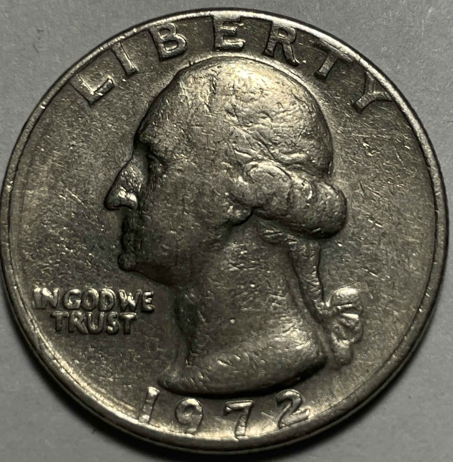 1972 p Washington quarter folder filler circulated