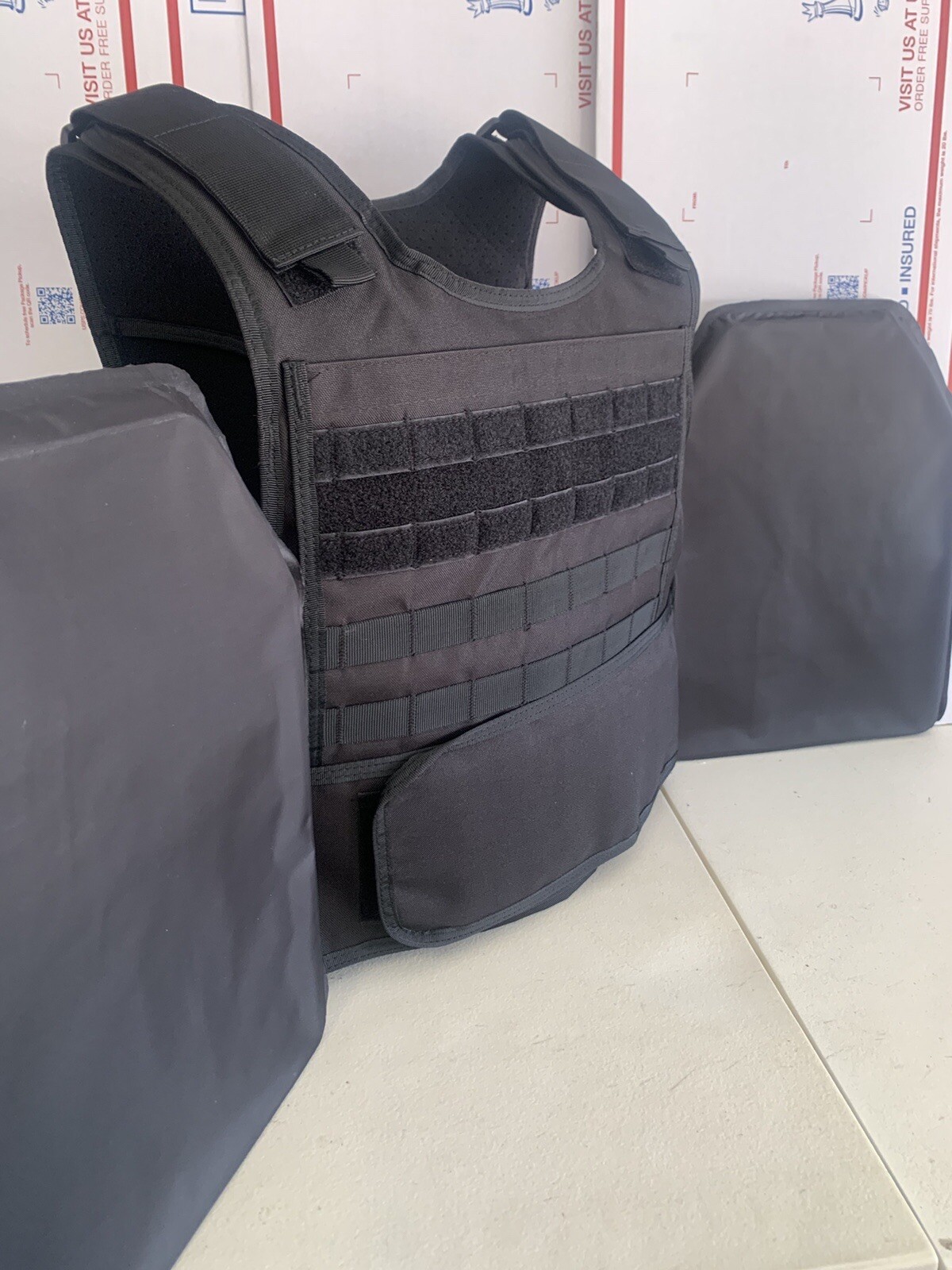 BULLETPROOF Carrier Vest Free police duty ballistic 3A plates body armor USA