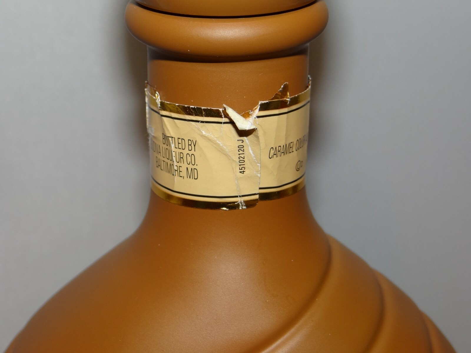 GODIVA Cappuccino Liqueur Empty 750ml Bottle Embossed Glass Bottle Empty