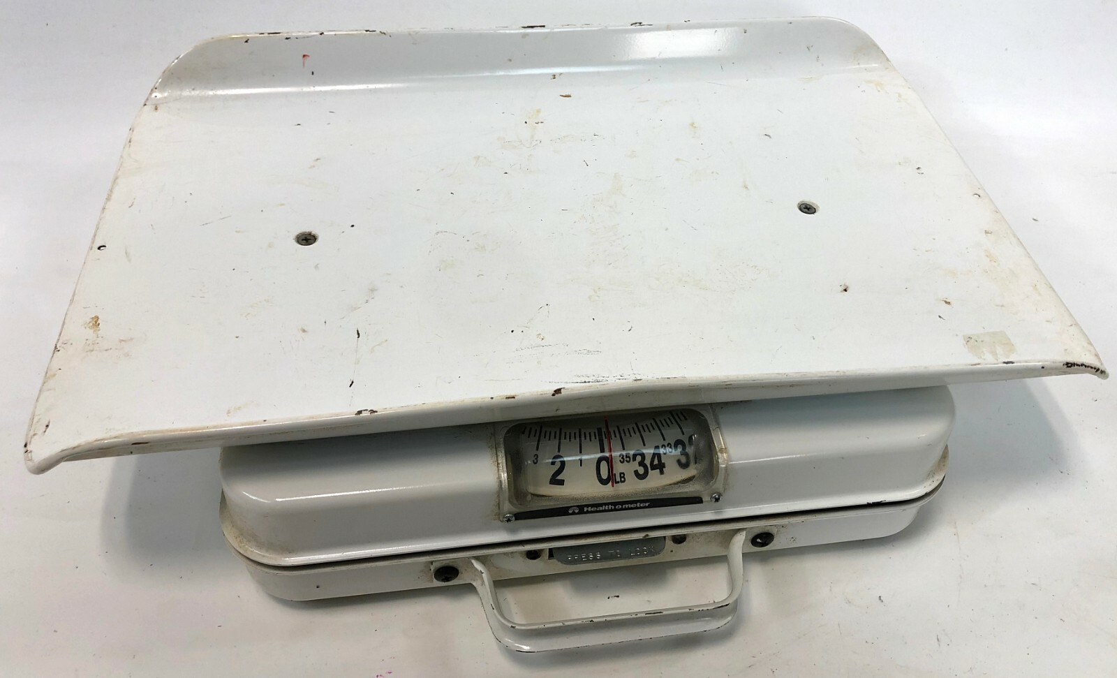 Vintage WORKING Health O Meter Steel Metal Mechanical Baby Infant Weight Scale