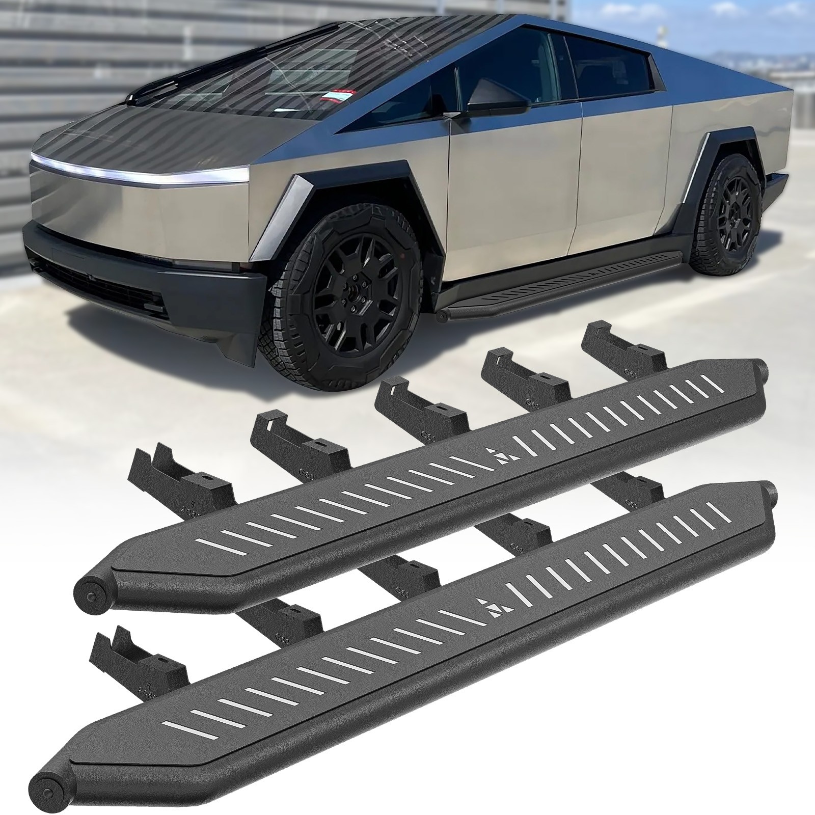 For 2024 2025 2026 Tesla Cybertruck Running Boards Side Step Nerf Bars