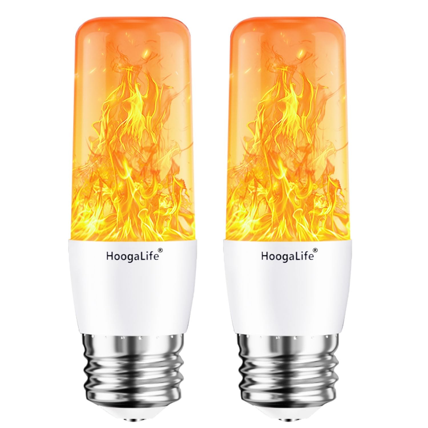 HoogaLife Flame Light Bulbs, Warm Flickering 2 Count (Pack of 1), 2 Pack