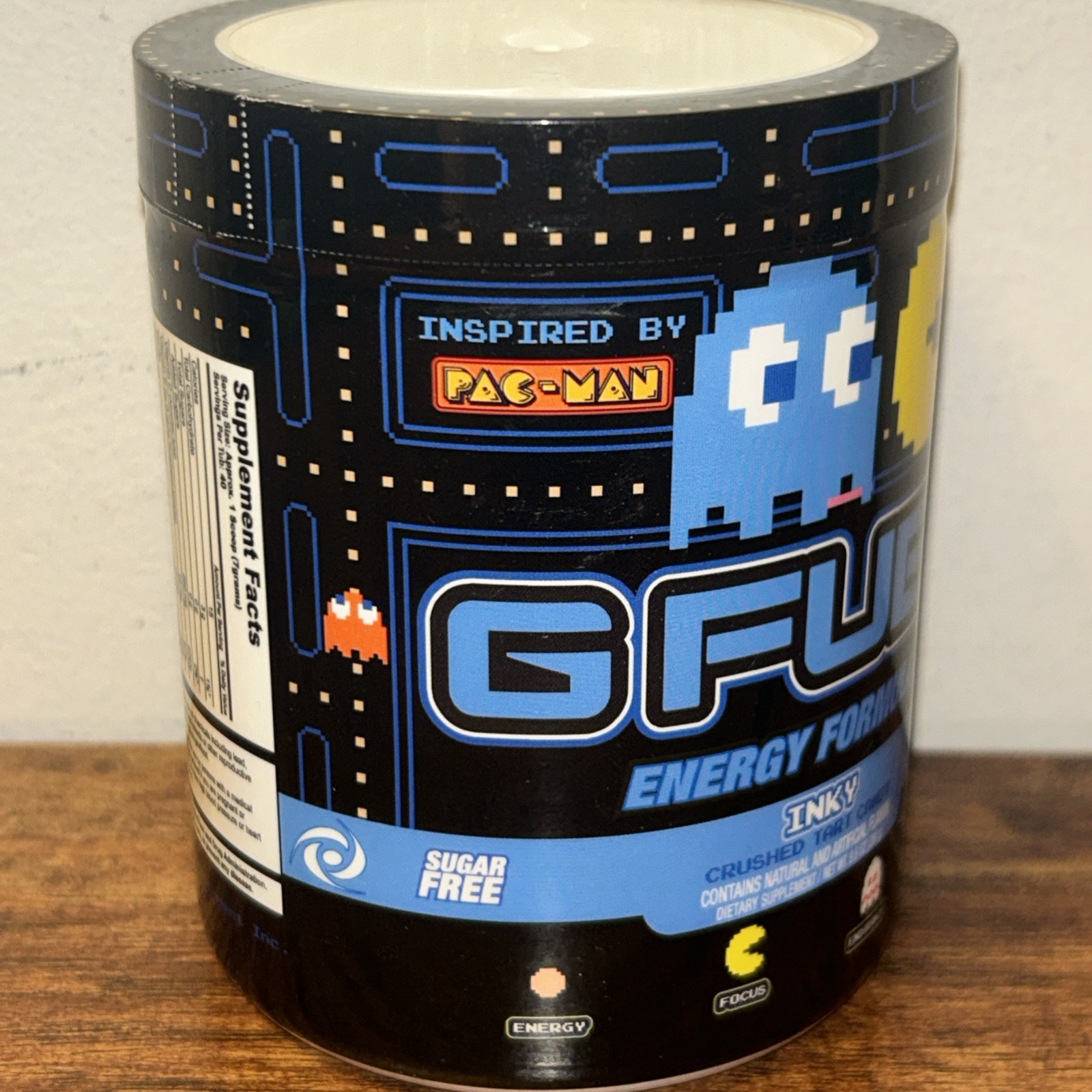 G FUEL Pac-Man Inky Crushed Tart Candy 40 Servings Tub SEALED - EXP 10/2028