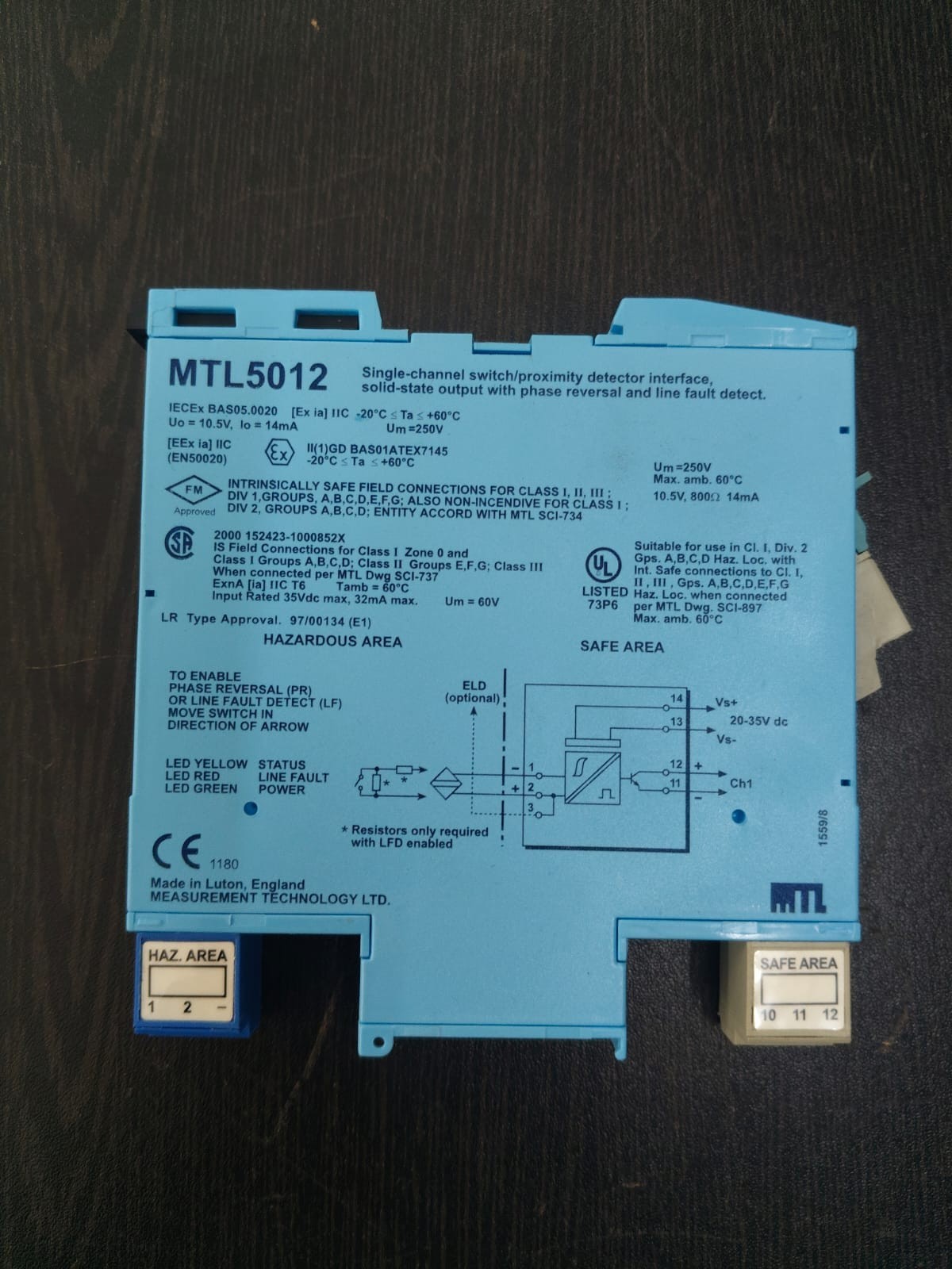 New MTL5012 Single Channel Switch / Proximity Detector Interface Free Fast Ship