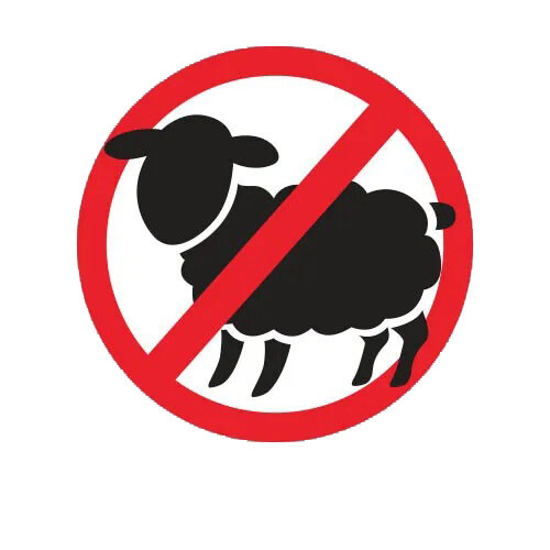 No Sheep Sticker