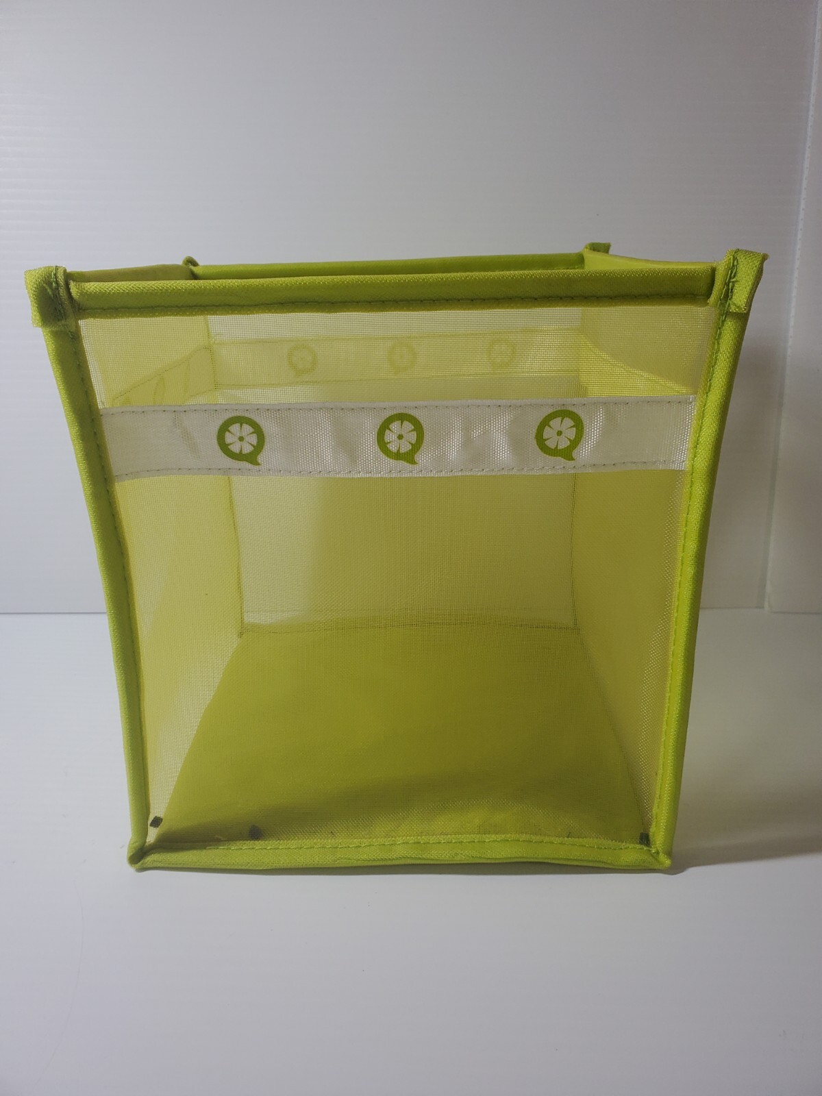 Creative Memories Organizer Trash Can Box Green Mesh