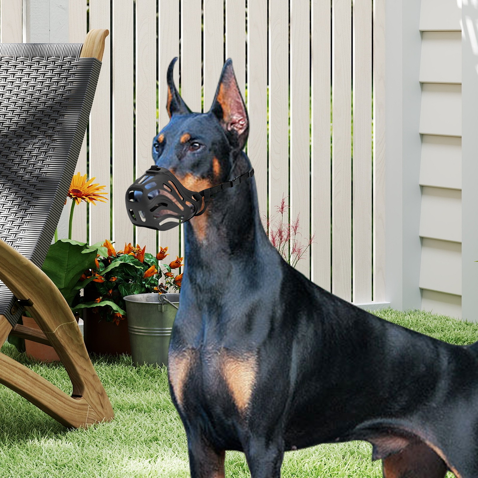 Dog Muzzle, Soft Breathable Dog Muzzle, Dog Muzzle Preventing Chewing and Biting