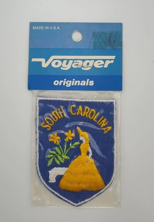 Vintage New NOS South Carolina State Travel Souvenir 2.75" Patch SC Voyager