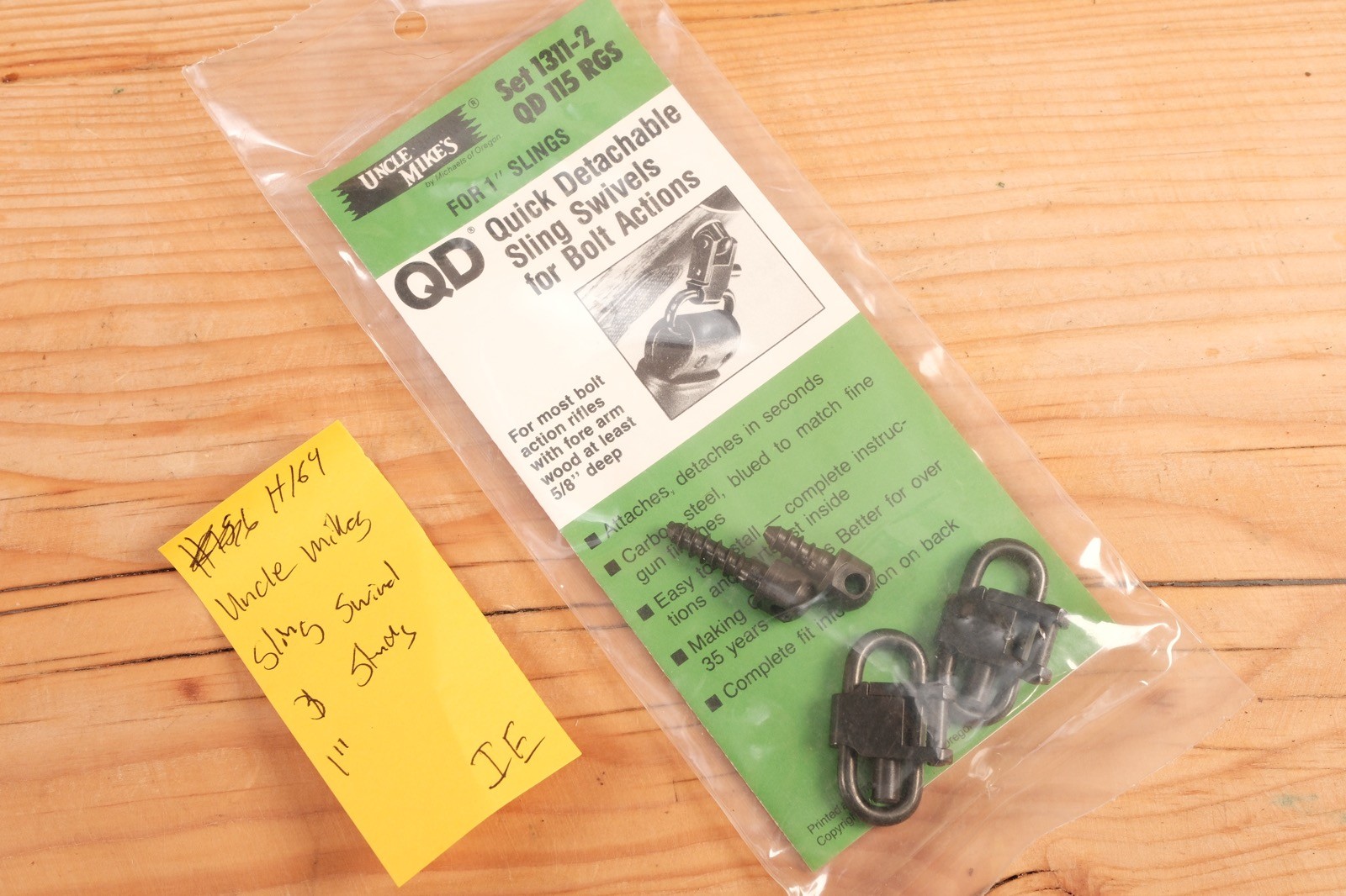 H164 Uncle Mikes Quick Detachable Sling Swivels & Studs  1311-2 QD 115 RGS